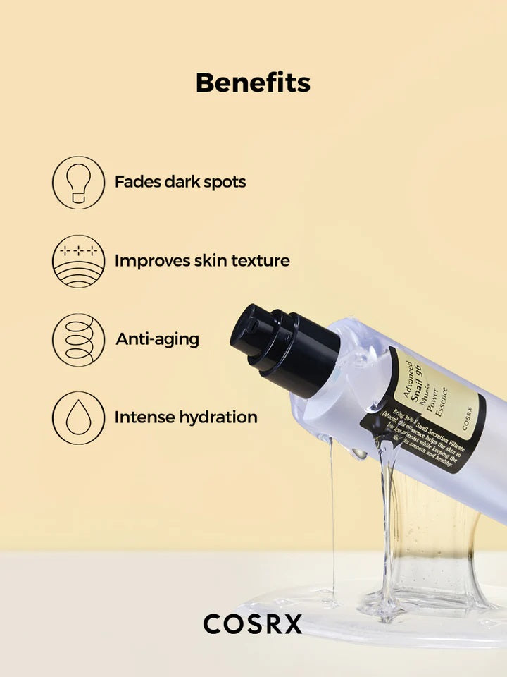 COSRX Advanced Snail 96 Mucin Power Essence Hookskorea korean skincare cosmetics