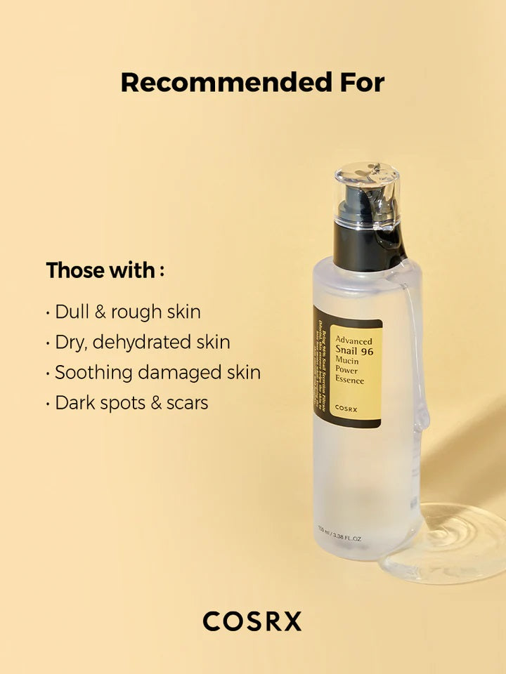 COSRX Advanced Snail 96 Mucin Power Essence Hookskorea korean skincare cosmetics