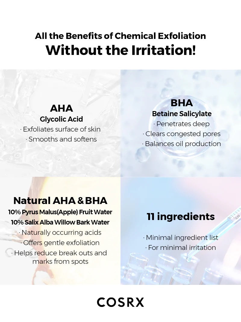 Cosrx AHA BHA Clarifying Treatment Toner Hookskorea Korean Skincare Korea cosmetics