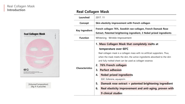 MEDITIME Real Collagen Mask Korean  Cosmetics HooksKorea